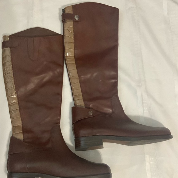 Sam Edelman Mikala Riding Boot, Terazzo brown leather, size 8 NWOB - Picture 7 of 8